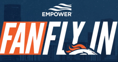 Broncos and Empower Fan Fly In Sweepstakes